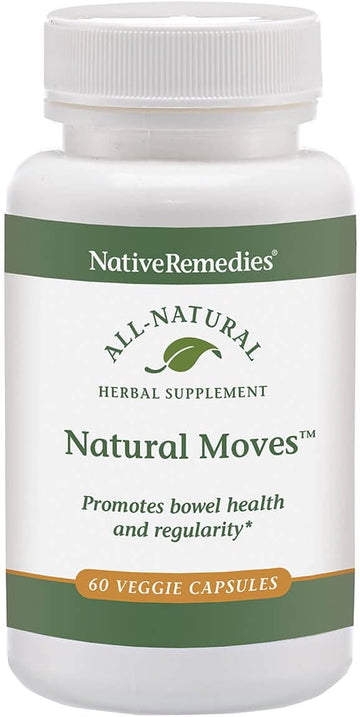 NativeRemedies Natural Moves - All Natural Herbal Supplement Promotes Bowel Health and Regularity as Related to Constipation - 60 Veggie Caps