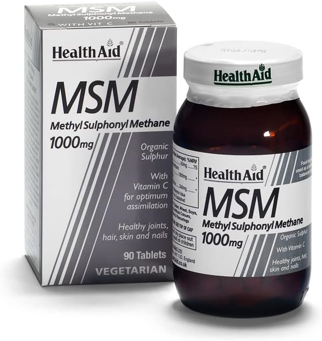 HealthAid MSM 1000mg - 90 Vegetarian Tablets : Amazon.co.uk: Health & Personal Care