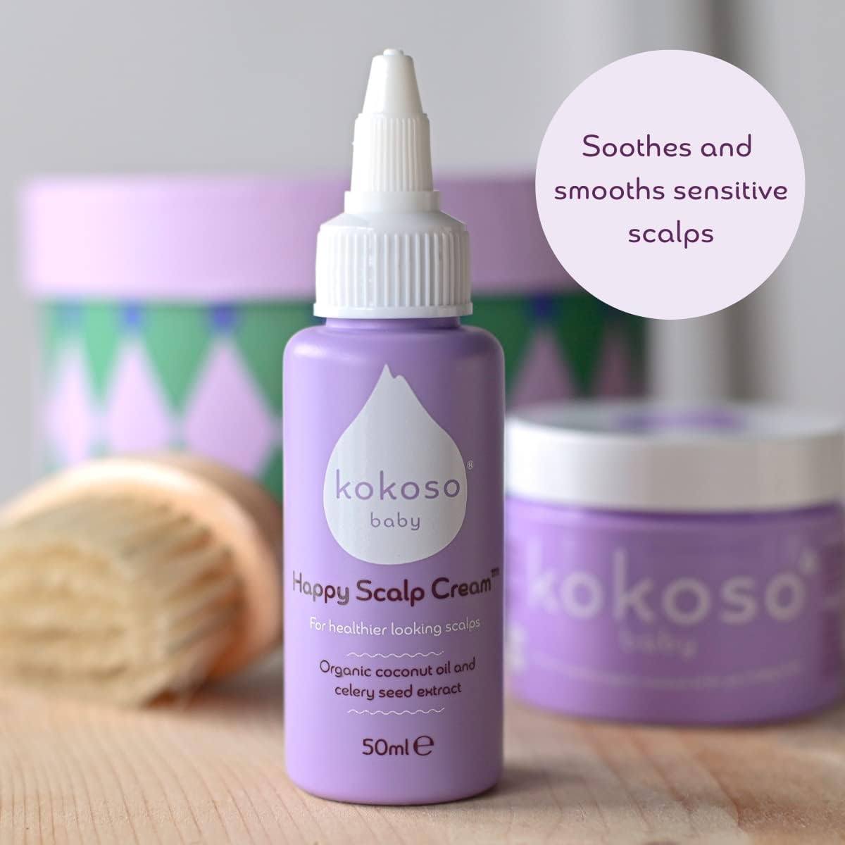 Kokoso Baby - Happy Scalp Cream for Baby - Organic Coconut Oil, Aloe Vera & Celery Seed Extract - Moisturises & Soothes Dry Scalps - Fragrance-Free, pH Balanced Formula - 50ml : Amazon.co.uk: Baby Products