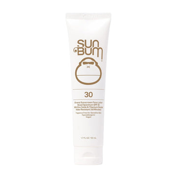 Sun Bum Mineral SPF 30 Non-Tinted Sunscreen Face Lotion | Vegan and Hawaii 104 Reef Act Compliant (Octinoxate & Oxybenzone Free) Broad Spectrum Natural Sunscreen with UVA/UVB Protection | 1.7 oz