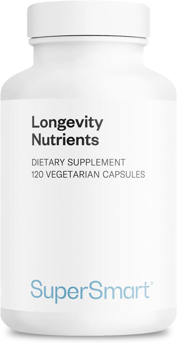 Supersmart - Longevity Nutrients - With Berberine & L-Theanine - Powerful Anti Aging Supplement - Promote Longevity | Non-Gmo & Gluten Free - 120 Vegetarian Capsules
