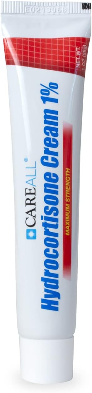 CareAll Hydrocortisone 1%, 1oz Tube, Maximum Strength Anti-Itch Cream, Relief from Itching and Redness from Bug Bites, Eczema, Psoriasis, Poison Ivy, Oak and Sumac. (Pack of 1) : Health & Household