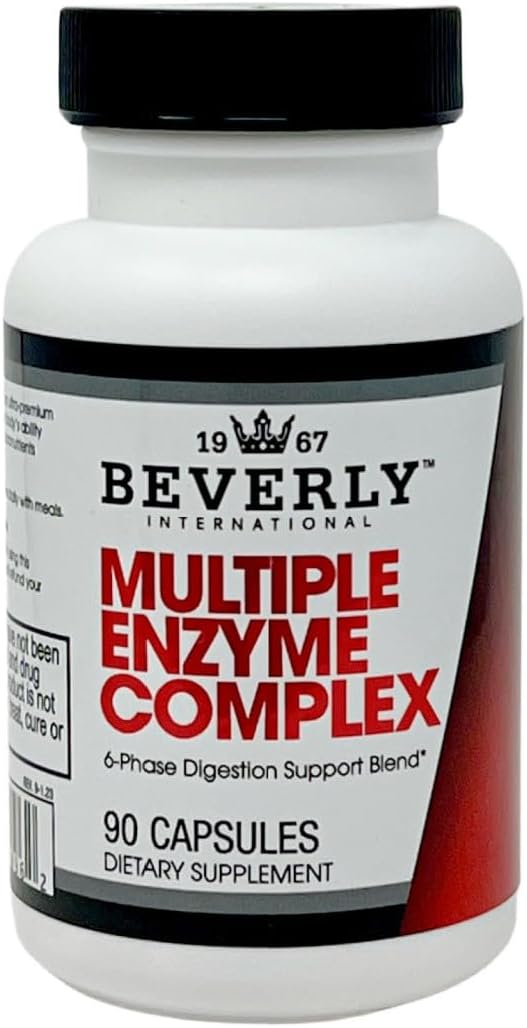 Beverly International (Mec Multiple Enzyme Complex, 90 Capsules. An Ultra-Premium Digestive Aid Helping Bodybuilders, Athletes And Fitness Enthusiasts Digest Their Meals More Easily. Take With Food