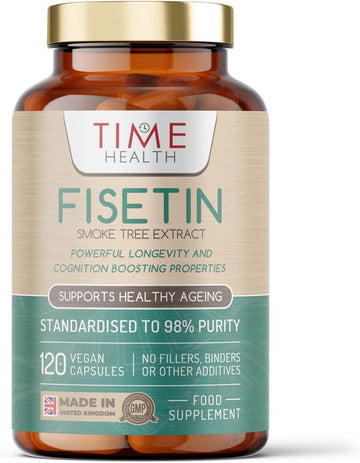 Fisetin - Ultra Pure - 100Mg - 120 Capsules - Anti-Ageing - Autophagy - Senolytic - Gmp Standards - Uk Made - Vegan (120 Count (Pack Of 1))