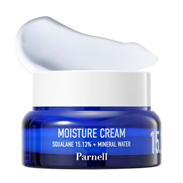 Parnell Squalane 15.13% | 50Ml / 1.69 Fl.Oz. | Mineral Water Moisture Cream, Hydrating Cream For Face, Hydrating Moisturizer Face Cream, Korean Skin Care, Korean Beauty