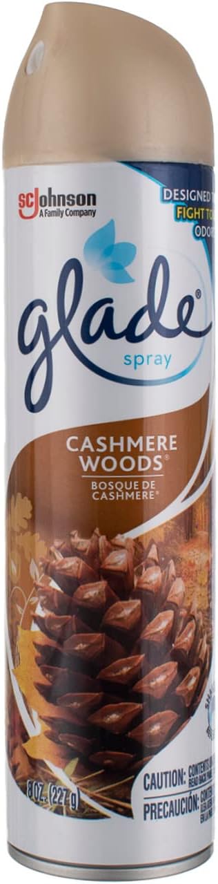 Glade Air Freshener Spray Cashmere Woods 8 Oz (Pack of 3)