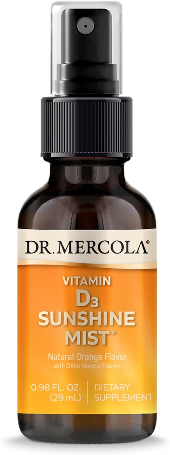 Dr. Mercola Vitamin D3 Sunshine Mist, 5000 Iu Per Serving, 38 Servings, Dietary Supplement, Supports Immune And Joint Health, Non-Gmo
