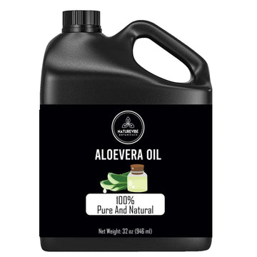 Naturevibe Botanicals Aloevera Oil 32 Ounces | 100% Pure & Natural | Cold Pressed | Hair and Skin Care | Body Oil (946 ml)