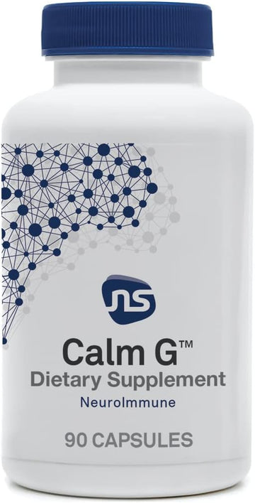 NeuroScience Calm G Glutamate Management Supplement - Selenium, Folate, L-Theanine, ALA + CoQ10 for Stress Reduction, Sleep + Metabolic Support - Helps Fatigue + Mood (90 Capsules)