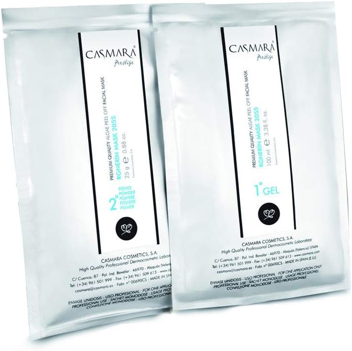 Casmara Premium Quality Algae Peel Off Facial Masks/Rgner Mask/Btx/2055/4.26 Ounce/Mask Gel(3.38 Oz)/Mask Powder(0.88 Oz) By Casmara : Beauty & Personal Care