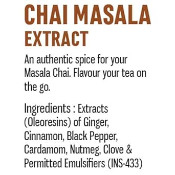 Spice Drop Chai Masala Extract - Tea, Coffee, Latte - Premium Quality & Rich Aroma, Authentic Indian Spices Blend Extract With No Added Color Or Preservative, Unsweetened, Non Gmo, Vegan, Gluten Free - 0.17 Oz - Upto 180 Cups (Pack Of 1)