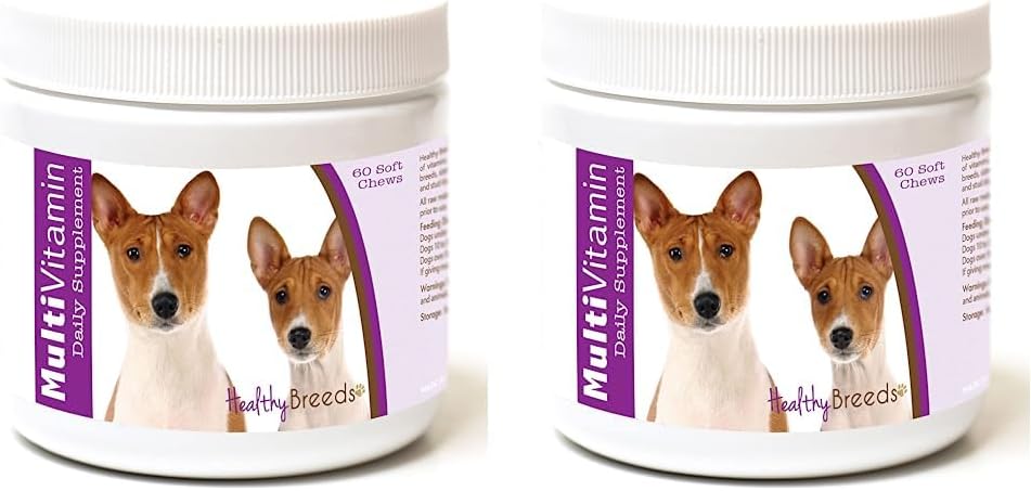 Healthy Breeds Basenji Multi-Vitamin Soft Chews 60 Count (Pack of 2)