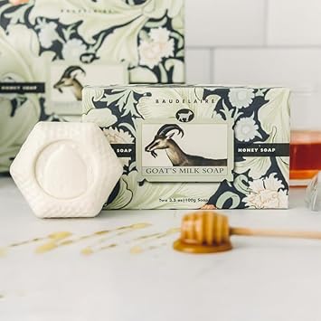 Baudelaire Honey Soap, Goats Milk, 2 Bar Set : Beauty & Personal Care