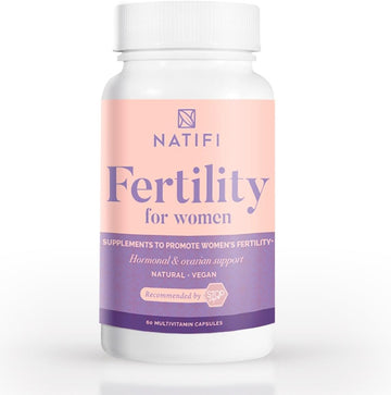 Natifi Conception Fertility Prenatal Vitamins Regulate Cycles, Balance Hormones, Aid Ovulation. Conception Multivitamin For Women. Healthier Pregnancy -60 Capsules- Folic Acid, Myo Inositol, Vitex.
