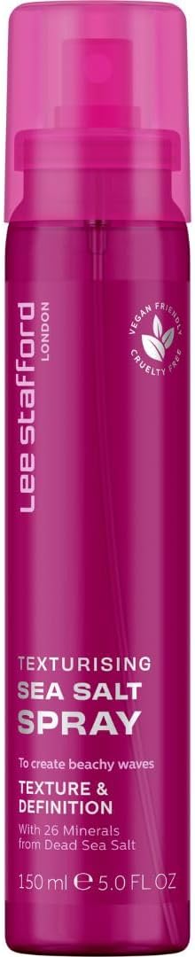 Lee Stafford Sea Salt Hair Texturising Spray | Styling - For Tousled Curly Surfer Beach Waves, Adds Shine, Texture, & Definition, Leave In Conditioning Mist, For Men & Women, 150 Ml