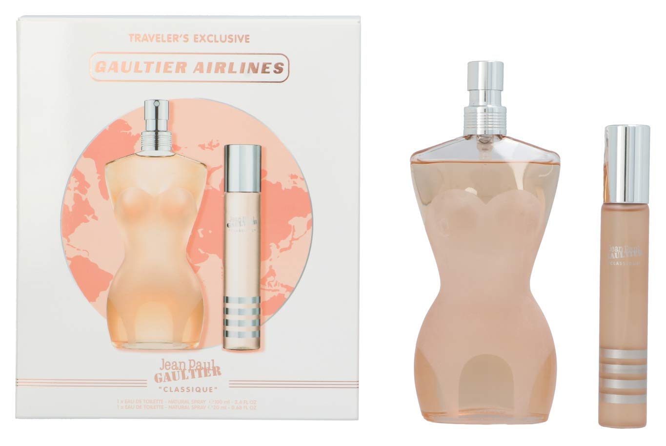 Jean Paul Gaultier Classique Women 2 Pc Gift Set 3.3Oz Edt Spray, 0.67Oz Edt Spray : Beauty & Personal Care