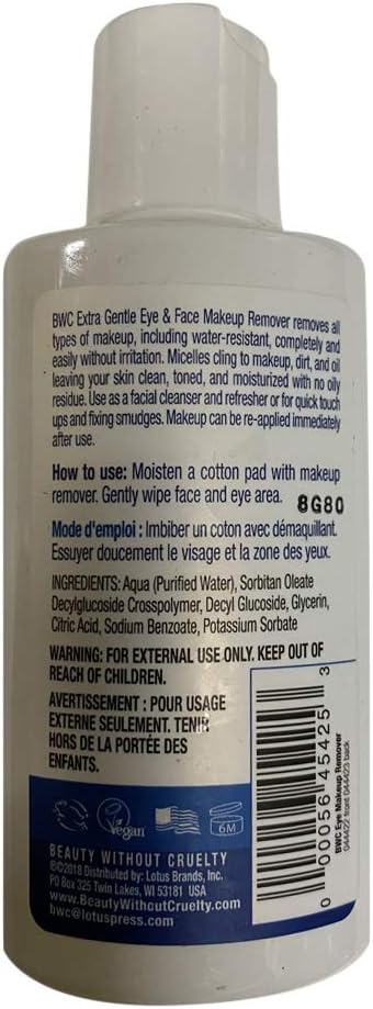 Beauty Without Cruelty Extra Gentle Eye Make Up Remover, 4 Ounce - 6 Pack