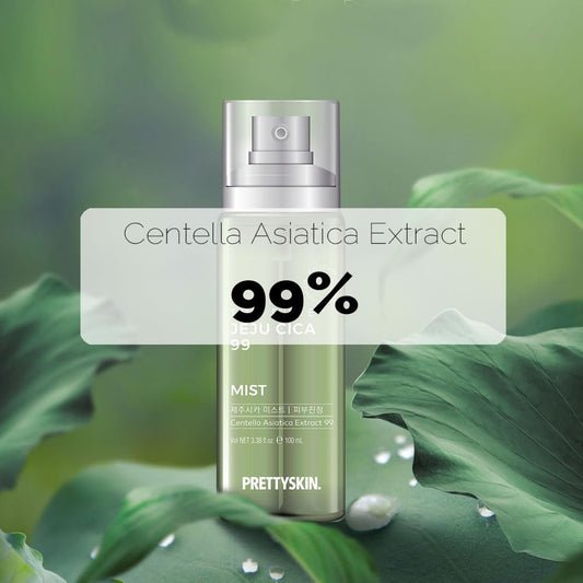 Ps.Prettyskin The Pure Jeju Cica 99 Facial Mist 3.38Fl.Oz.(100Ml) Centella Asiatica Extract 99%