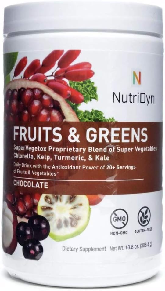 Nutridyn Fruits And Greens Super Vegetox Proprietary Blend Of Super Vegetables, Chlorella, Kelp, Turmeric & Kale, Certified Organic 306.4 Grams