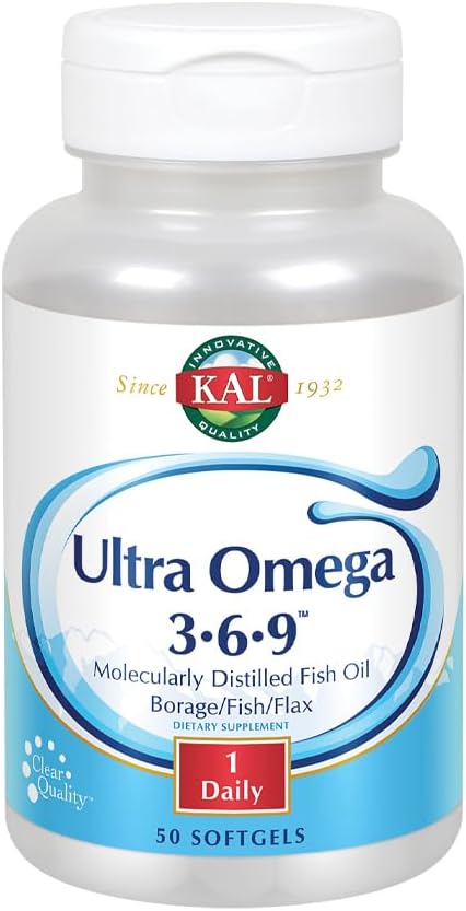 Kal 1200 Mg Ultra Omega 3-6-9 Softgels, 50 Count