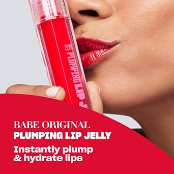 Babe Original Glow Plumping Lip Jelly For Thicker Lips - High Shine Lip Gloss For Moisturizing, Hydrating And Soothing Lips, Red : Beauty & Personal Care