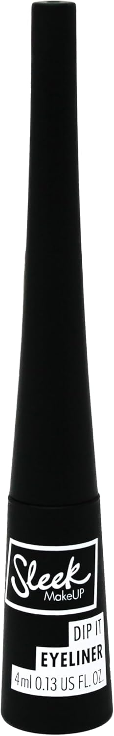 Sleek Makeup Dip It Liquid Eyeliner, Fast Drying Smudge Proof Formula, With Easy To Control Felt Tip, Black, 4Ml