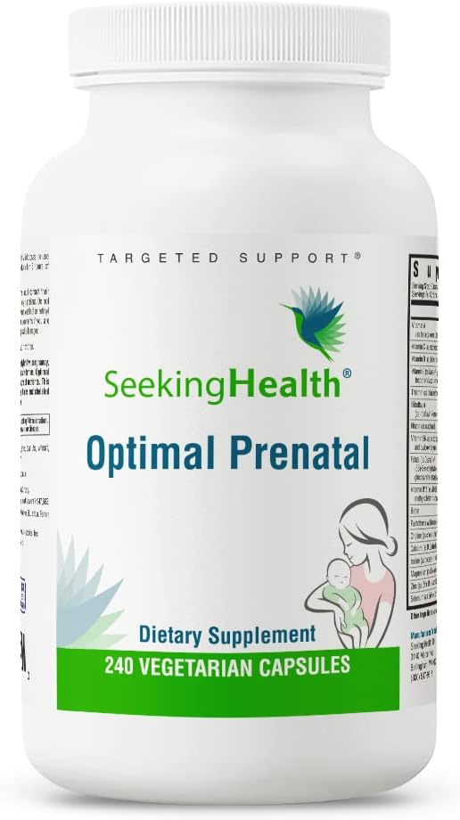 Seeking Health Optimal Prenatal, Women’S Vitamin With B12, Methylfolate, Choline, Methylation Support, Nutrients To Support Fertility, Pregnancy & Breastfeeding, 240 Vegetarian Capsules