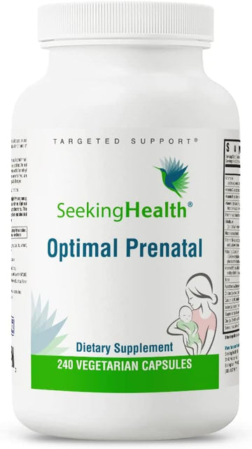 Seeking Health Optimal Prenatal, Women’S Vitamin With B12, Methylfolate, Choline, Methylation Support, Nutrients To Support Fertility, Pregnancy & Breastfeeding, 240 Vegetarian Capsules