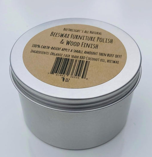 Beeswax All Natural Unscented Furniture Polish - Organic Coconut Oil and Pure Bees Wax, Food Safe Wood Finish and Conditioner for Butcher Blocks or any Hardwoods