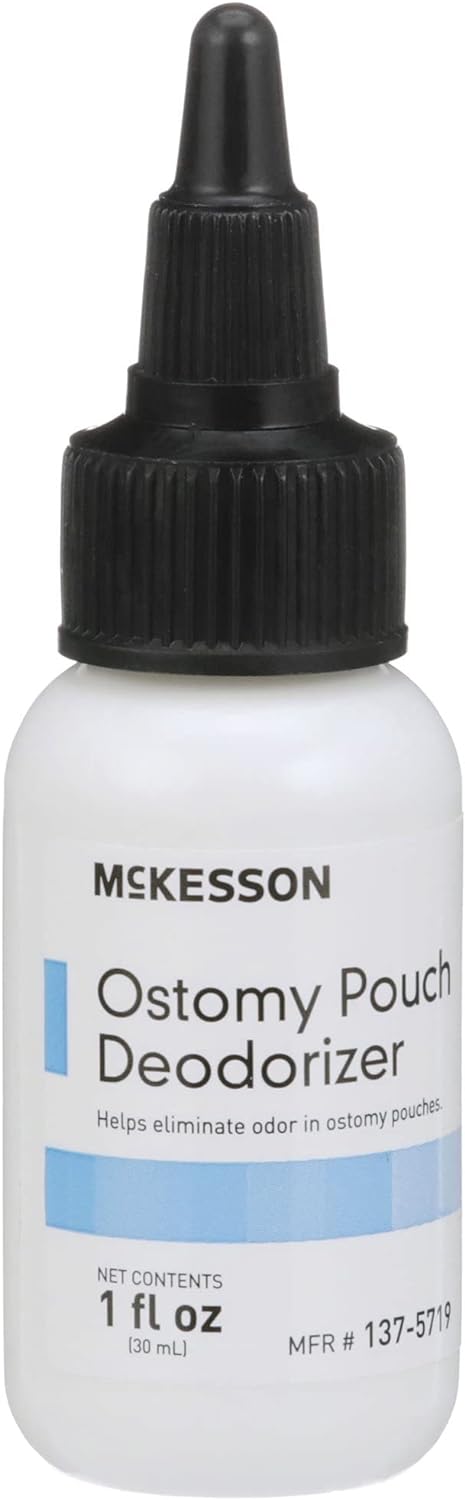 McKesson Ostomy Pouch Deodorizer - Unscented Odor Neutralizer for Ostomy Appliances, 1 oz Dropper Bottle, 1 Count, 12 Packs, 12 Total