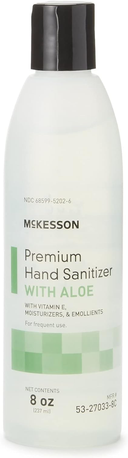 McKesson Gel Hand Sanitizer with Aloe, Cleanse and Moisturize, 8 oz, 1 Count, 48 Packs, 48 Total