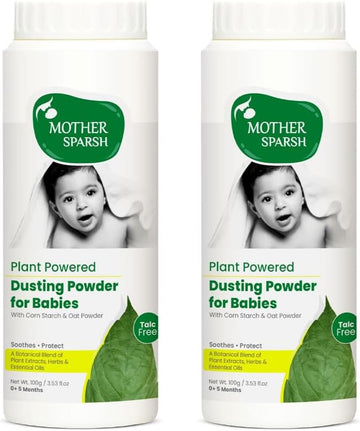 Talc-Free Natural Dusting Powder for Babies, 100 g (Pack of 2)