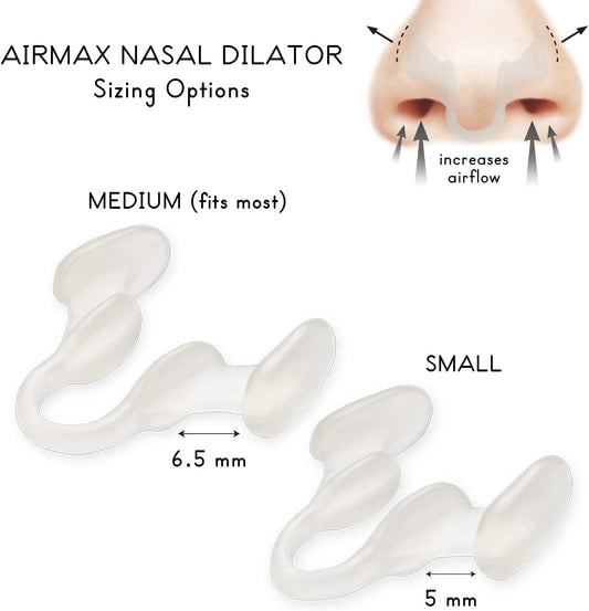 Nasal Dilator for Better Sleep - Natural, Comfortable, Anti Snoring Sleep Aid Solution for Maximum Airflow and Easier Breathing (Small - Clear)