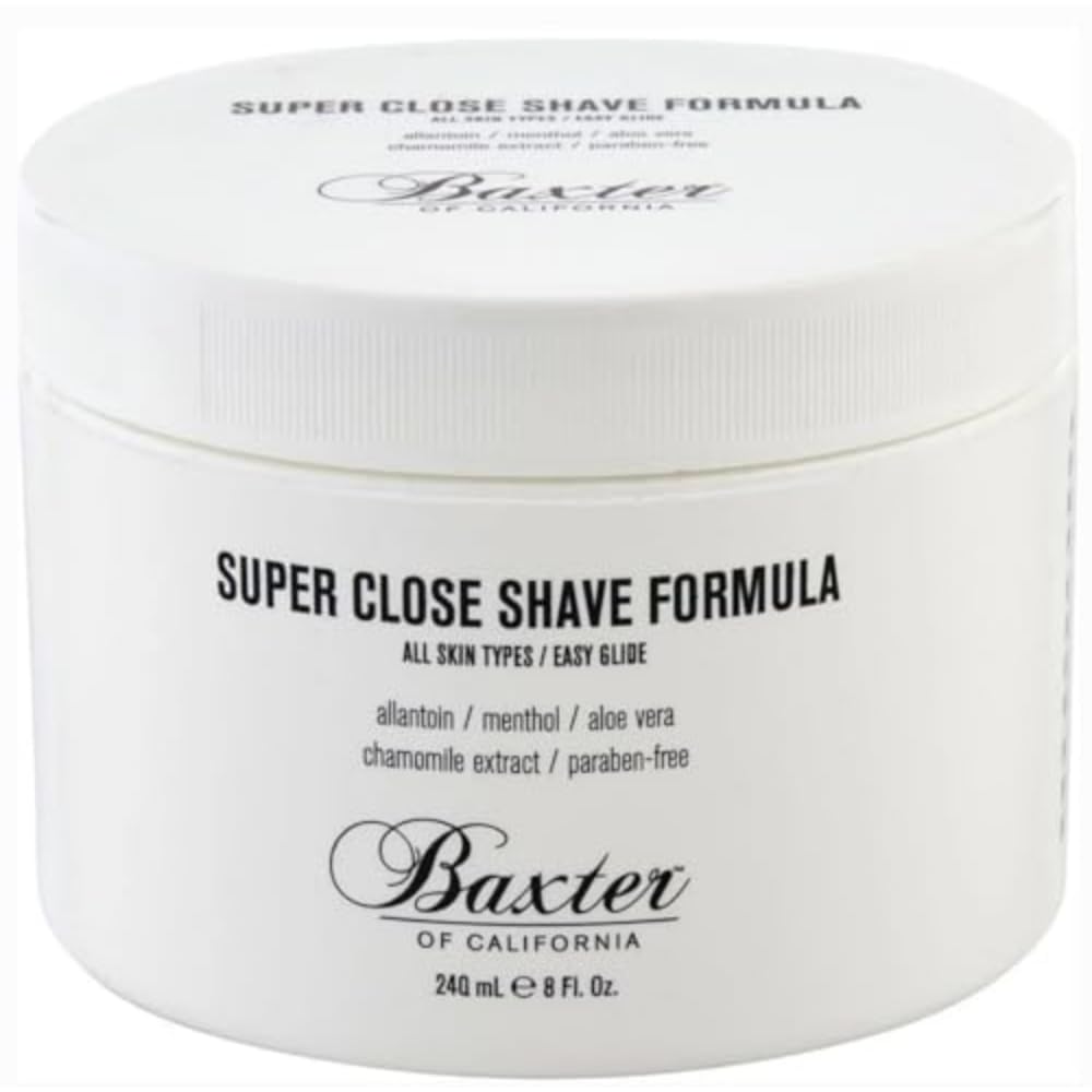 Baxter Of California Super Close Shave Formula For Men | Easy Glide| Soothing Formula | Tea Tree Oil, Witch Hazel & Peppermint