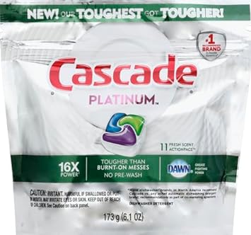 Cascade Platinum ActionPacs Dishwasher Detergent Fresh Scent, 11 Count