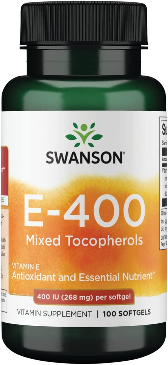 Swanson Vitamin E Mixed Tocopherols 400 Iu (268 Milligrams) 100 Sgels