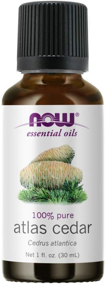 Now Essential Oils, Atlas Cedar Oil, Balancing Aromatherapy Scent, Steam Distilled, 100% Pure, Vegan, Child Resistant Cap, 1-Ounce