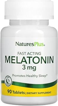 Natures Plus Melatonin 3 Mg - 90 Fast-Acting Tablets - Supports Restful Sleep, Healthy Immune System & Mental Sharpness - Vegan, Gluten Free - 90 Servings