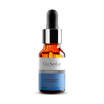 Restoring And Tightening Serum By Cellskinlab – Restore R10 - Reparative Skincare For Damaged Skin – Antiaging Solution With Ultra Clear Resveratrol 10%, Collagen And Elastin