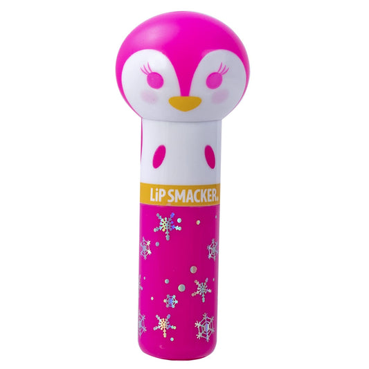 Lip Smacker Lippy Pals Penguin Holiday, Flavored Moisturizing & Smoothing Soft Shine Lip Balm, Hydrating & Protecting Fun Tasty Flavors, Cruelty-Free & Vegan - Winterberry