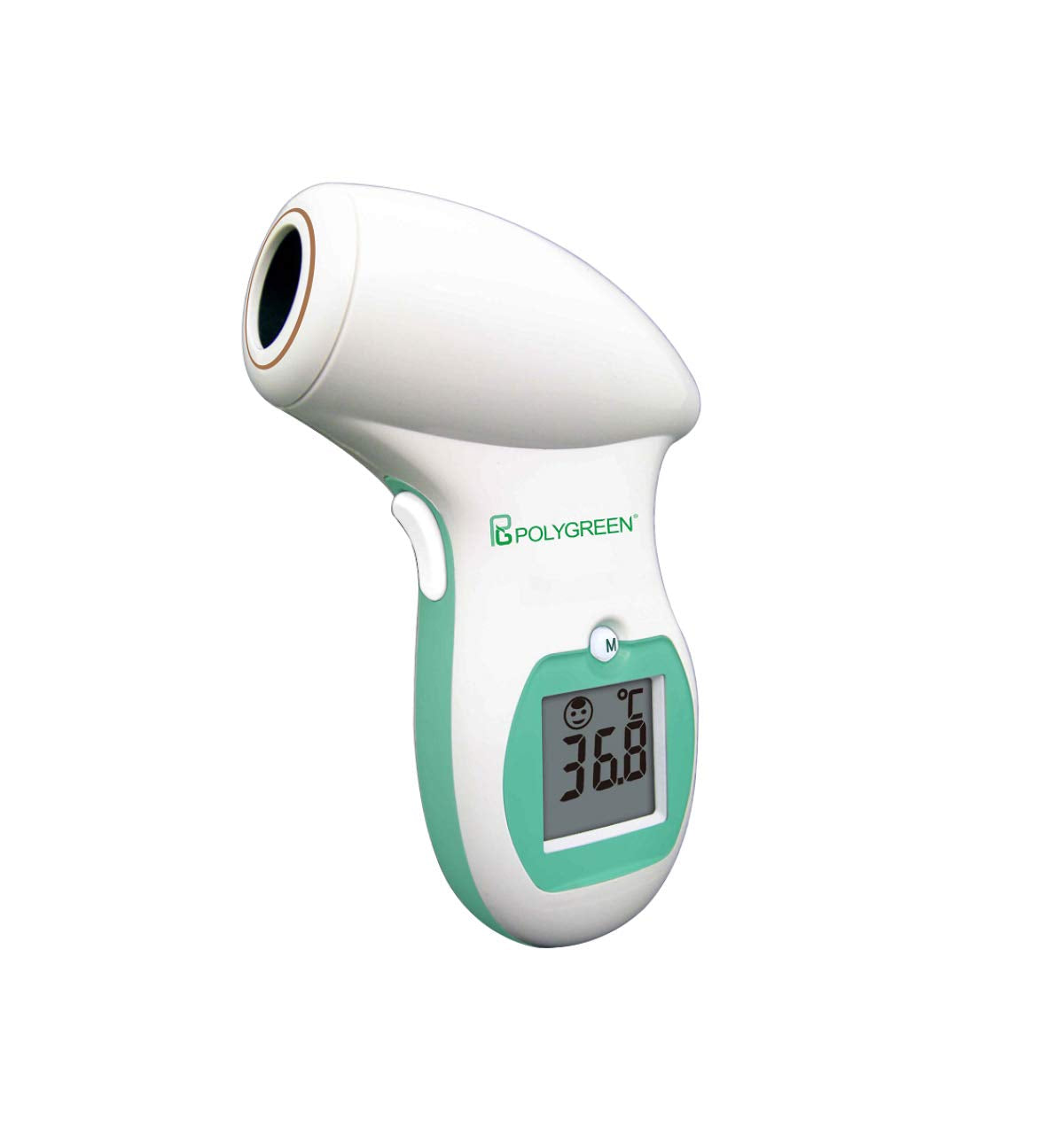 Polygreen Non-Contact Digital Thermometer for Adults and Kids, °F/°C Infrared Forehead Thermometer with Fever Alarm, Safe for Babies- KI-8280
