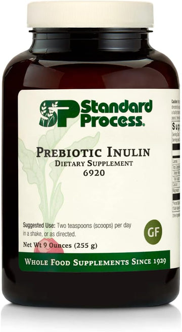 Standard Process Prebiotic Inulin - Whole Food Immune Health And Immune Support, Digestion And Digestive Health, Gut Health And Bone Health With Magnesium Lactate, Calcium Lactate, And More - 9 Ounce
