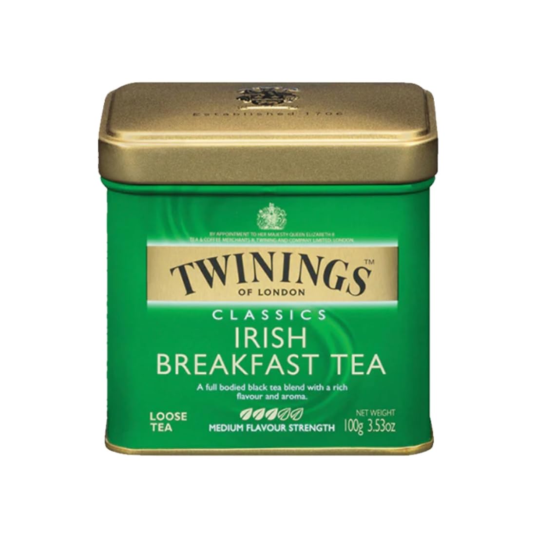 Twinings Irish Breakfast Loose Tea, 3.53 Ounce Tins (Pack Of 6), Smooth, Flavourful, Robust Black Tea Leaves, Caffeinated, Enjoy Hot Or Iced