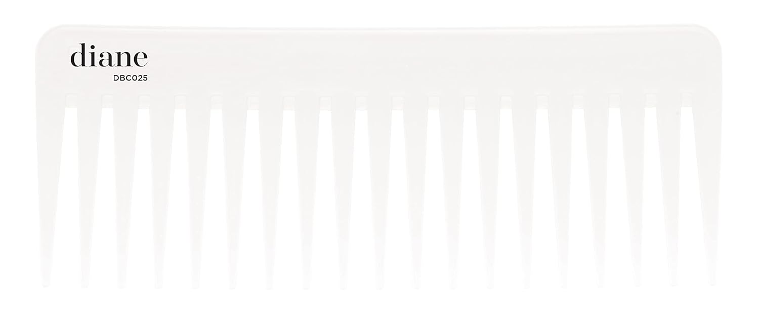 Diane oil-infused detangler comb, 6-inch, white, DBC025