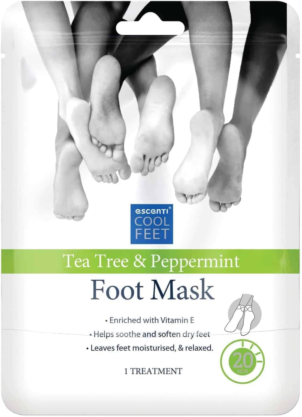 Escenti Tea Tree & Peppermint 20 Minute Foot Mask