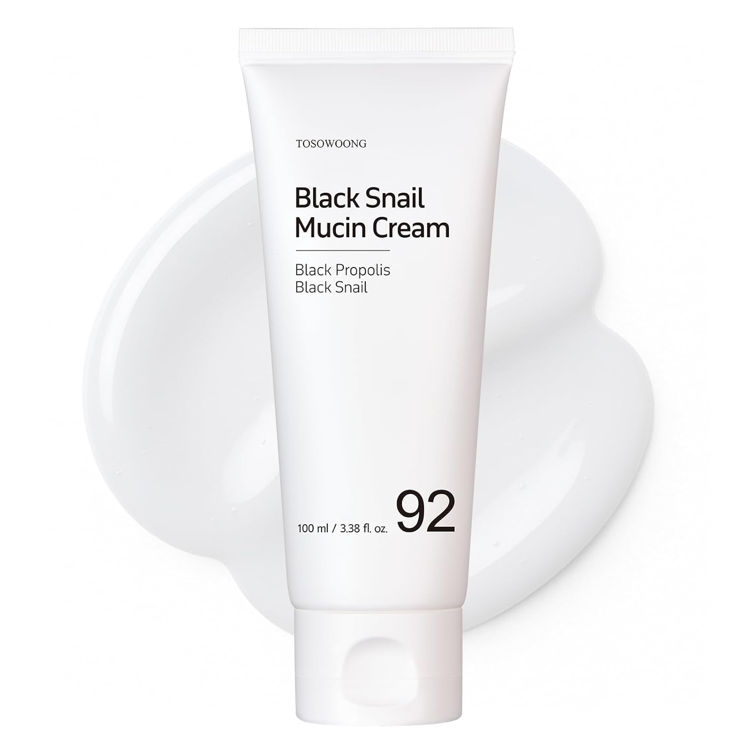 Black Snail Mucin 92% Face Cream, 920,768Ppm Black Snail Mucin, Propolis, Lightweight Moisturing Cream For Soft, Glowy Skin, Moisturizer Face Cream, Korean Skin Care, 100Ml, 3.38 Fl.Oz