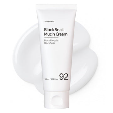 Black Snail Mucin 92% Face Cream, 920,768Ppm Black Snail Mucin, Propolis, Lightweight Moisturing Cream For Soft, Glowy Skin, Moisturizer Face Cream, Korean Skin Care, 100Ml, 3.38 Fl.Oz