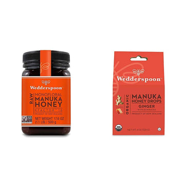 Wedderspoon Raw Premium Manuka Honey (16 Kfactor) And Organic Manuka Honey Drops