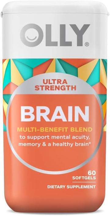 OLLY Ultra Strength Brain Softgels, Nootropic, Supports Healthy Brain