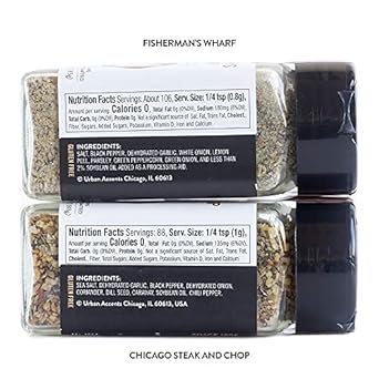 Urban Accents PERFECT PAIR, Essential Gourmet Spices Gift Set (Set of 2) - Two All Natural Versatile Spice Blends Perfect for any Meal : Grocery & Gourmet Food